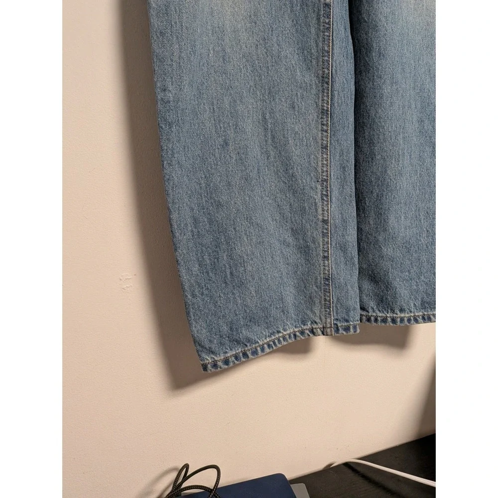 INTHERAW Wide Leg Jeans Light Wash Blue Cotton Denim Size‎ 3 Made in Korea